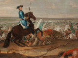 Tableau représentant le roi Charles XII à la bataille de Narva, le 19 novembre 1700