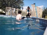 Cours de natation pour des jeunes Schnauzer Moyen