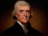 Un tableau peint par Rembrandt Peale et représentant un portrait de Thomas Jefferson