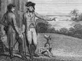 Tableau de George Washington avec un de ses chiens de chasse