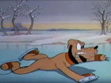Glissades et chutes pour Pluto dans le dessin animé « Mickey patine » (1935)