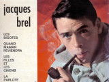 Jaquette de l'album « Les bigotes », de Jacques Brel, avec notamment la chanson « Les filles et les chiens »