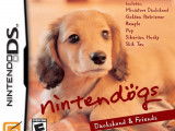 Un chiot en gros plan sur la jaquette du jeu « Nintendogs »