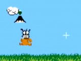 Shooter le chien qui rit du jeu vidéo « Duck Hunt » (Nintendo, 1984)