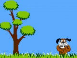 Le chien qui rit, du jeu vidéo Duck Hunt (Nintendo, 1984)