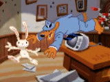 Le chien Sam dans le jeu vidéo « Sam & Max Hit the Road » (LucasArt, 1993)