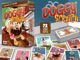 La boîte et les cartes du jeu de société « Doggy Scratch »
