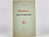 La couverture du recueil « Bestiaire pour un enfant poète », écrit par Pierre Menanteau