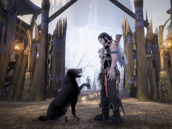 Le héros et son chien dans le jeu vidéo « Fable 2 »