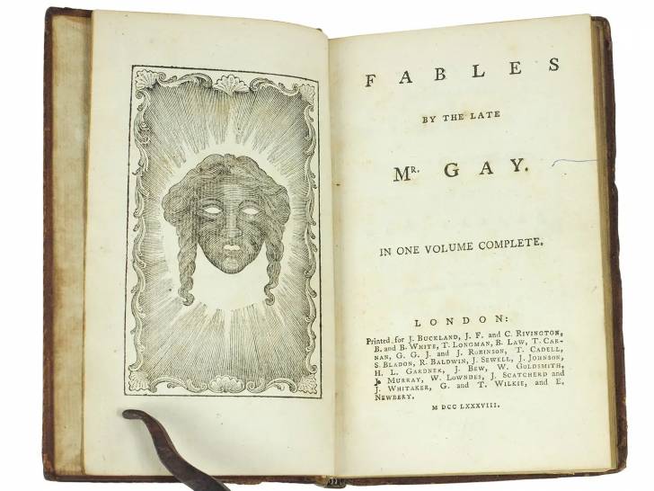 Page de couverture du recueil Fables de John Gay publié en 1727