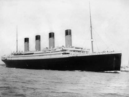 Photo du Titanic en noir et blanc