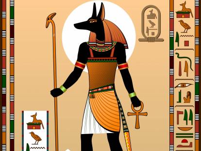 Anubis, un dieu de la mythologie égyptienne.