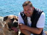 Eric Tramson avec un de ses chiens