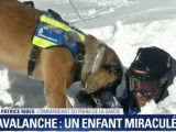 Un enfant enselevi sauvé par un chien d'avalanche