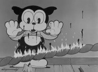 Bimbo dans un des dessins animés dont il est le héros