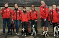 Une équipe de flyball