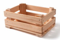 Une caisse vide en bois