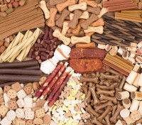 Toutes sortes de croquettes pour chien