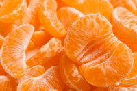 Des quartiers de mandarine en gros plan