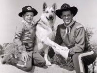 Les personnages principaux de la s&eacute;rie t&eacute;l&eacute;vis&eacute;e &laquo; Rintintin &raquo;, diffus&eacute;e entre 1954 et 1959