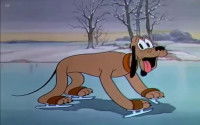 Pluto dans « Mickey patine » (©Disney)