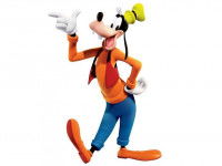 Dingo avec le doigt tendu et en train de sourire