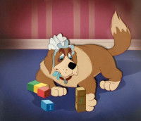 Nana en train d'empiler des cubes (©Disney)