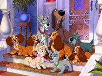Belle, Clochard et leurs compagnons canins (©Disney)