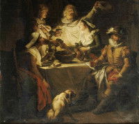 Scène du tableau « Henri IV à Lieusaint chez le meunier Michau »