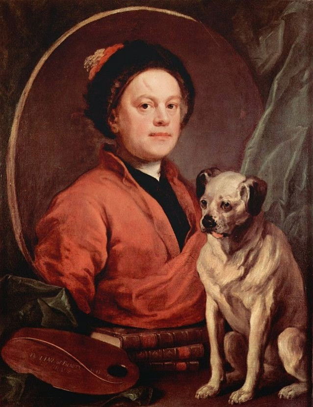 Le tableau « Le peintre et son Carlin (The Painter and his Pug) », autoportrait dans lequel William Hogarth se représente avec son Carlin