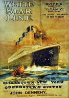 Une affiche de la White Star Line faisant la promotion du Titanic