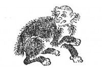 Un dessin du Penghou, une créature imaginaire chinoise