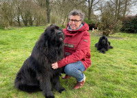 Annick Raoul et 2 Terre-Neuve