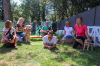 Eric Tramson avec des clients