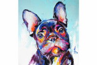Un portrait artistique d'un Bouledogue Français