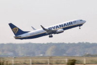 Un avion de Ryanair au décollage