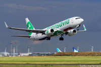 Un avion de Transavia au décollage