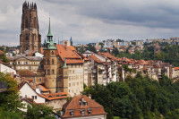 La ville de Fribourg, en Suisse