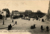 Carte postale du début du 20ème siècle montrant la Place du combat à Paris