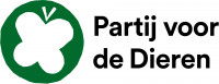 Le logo du Partij voor de Dieren montrant un papillon blanc dans un cercle vert