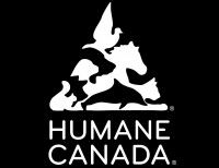 Le logo de Humane Canada, un triangle composé de silhouettes d'animaux