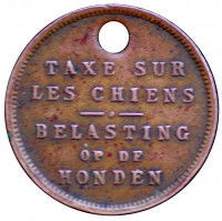 Un jeton belge de taxe sur les chiens en Belgique