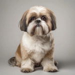 Un Bea-Tzu assis sur un fond gris