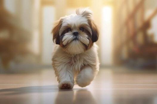 Photo d'un Bea-Tzu marchant vers l’appareil photo