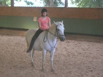 Moi sur Vaillante (jument de colo) en 2007 -