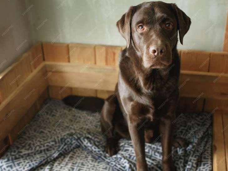 Un chien Labrador LOF chocolat d’un an à acheter