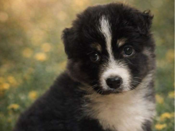 Chiot Berger Australien LOF à réserver, mâle noir tricolore né en novembre 2025