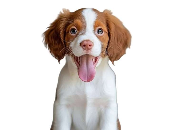 À vendre, mâle Epagneul Breton, orange et blanc, né en janvier 2026