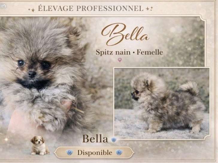 4 chiots Spitz Nain non LOF nés en janvier 2026, à vendre