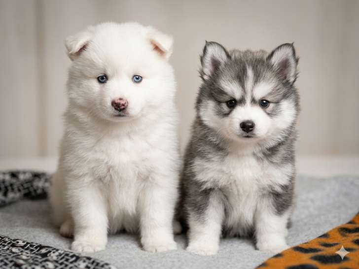 Disponible dans 15 jours 😊 Chiots Pomsky à vendre (1 femelle & 1 mâle)